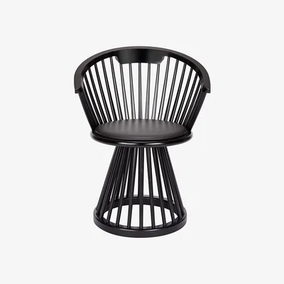 Heal's Tom Dixon Fan Dining Chair Black - Heal's UK Furniture
