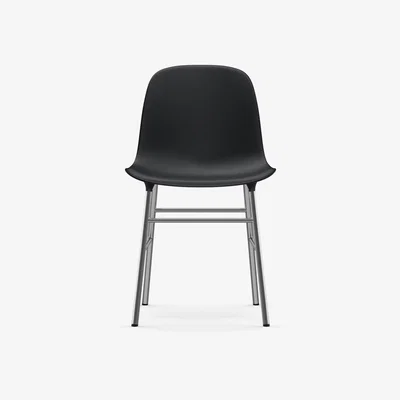 Heal's Normann Copenhagen Form Chair Black Shell Oak Legs - Heal's UK Furniture
