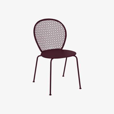 Made in Design Lorette Stacking chair - / Perforated metal by Fermob Red