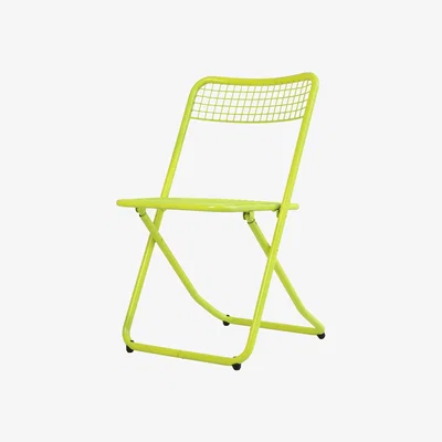 Made in Design 085 Folding chair - / Métal grillagé by Houtique Yellow