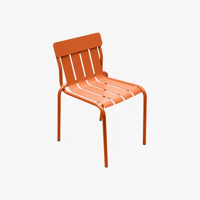 Made in Design Stripe Stacking chair - By Matali Crasset by Fermob Orange