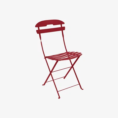 Made in Design La Môme Folding chair - Steel by Fermob Red/Orange
