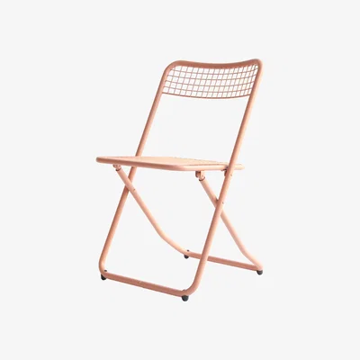 Made in Design 085 Folding chair - / Metal mesh by Houtique Pink