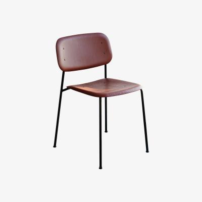Made in Design Soft Edge 10 Stacking chair - Wood & metal by Hay Red