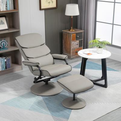 The Range Recliner Chair with Ottoman - Grey