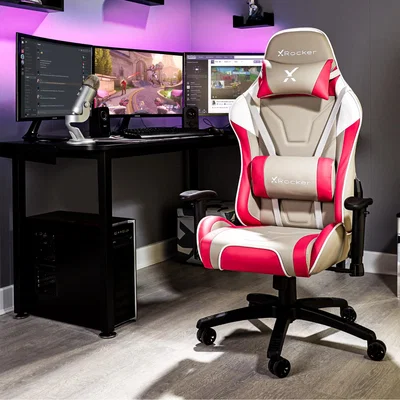 The Range X Rocker Agility Esport Gaming Chair - Cherry