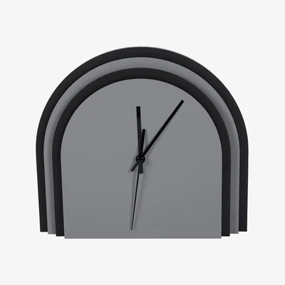 Amara Rudi - Central Desk Clock - Graphite/Black
