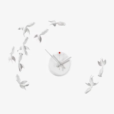 Amara Haoshi - Goldfish X Clock - White