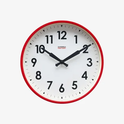 Amara Cloudnola - Factory Numbers Clock - Red