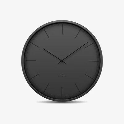 Amara Huygens - Tone Silent Wall Clock - Black Index - 45cm