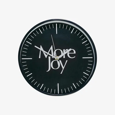 Amara More Joy by Christopher Kane - More Joy Wall Clock - Black