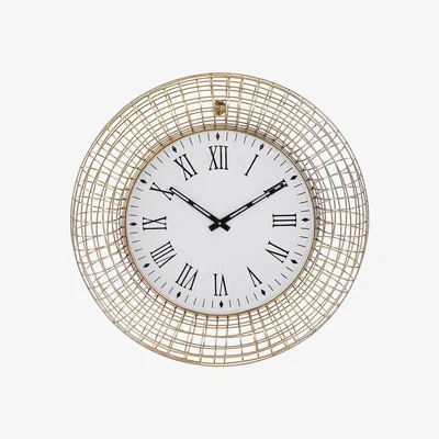 Amara Luxe - Industrial Wall Clock - Gold