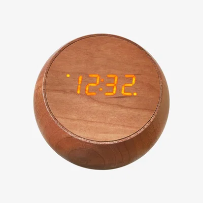 Amara Gingko - Tumbler Click Clock - Natural Cherry Wood