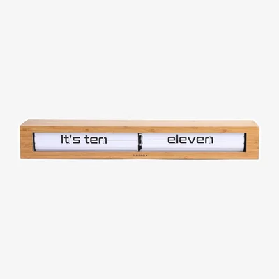 Amara Texttime Bamboo Flip Clock