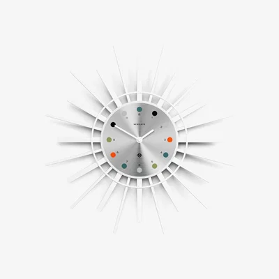 Amara Newgate Clocks - Stingray Wall Clock - White/Grey