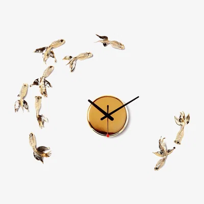 Amara Haoshi - Goldfish X Clock - Black & Gold