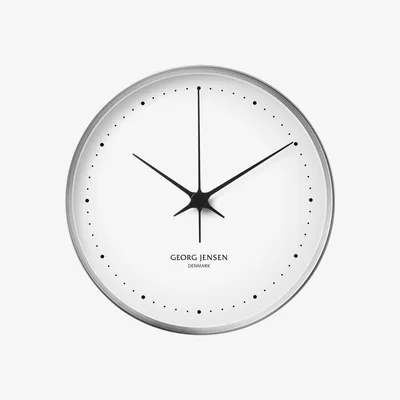 Amara Georg Jensen - Henning Koppel Clock - 30cm - White/Stainless Steel