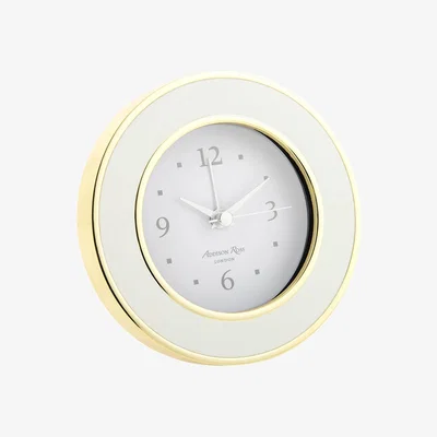 Amara Addison Ross - Circular Gold Alarm Clock - Chiffon Enamel