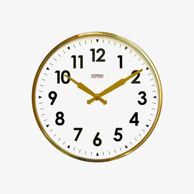 Amara Cloudnola - Factory Numbers Clock - Gold