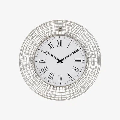 Amara Luxe - Industrial Wall Clock - Silver