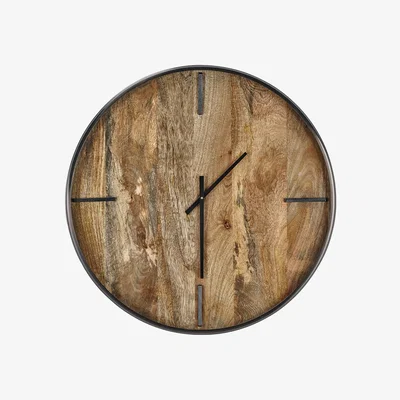 Amara Nkuku - Alomi Mango Wood Clock - Large