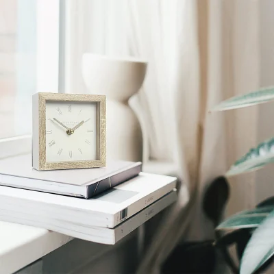 Arighi Bianchi 5" Nordic Mantel Clock Tofu