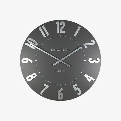 Arighi Bianchi 20" Silver Graphite Mulberry Wall Clock