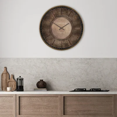 Arighi Bianchi 21" Florentine Wall Clock Leather