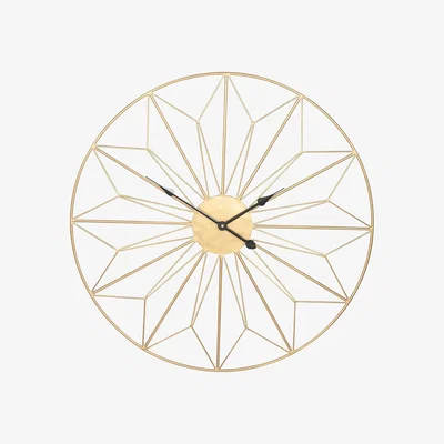 Barker and Stonehouse Geometric Wall Clock, Antique Gold