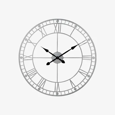 Barker and Stonehouse Silver Metal Clock