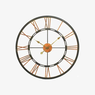 Barker and Stonehouse Large Skeletal Wall Clock, Black | Barker & Stonehouse