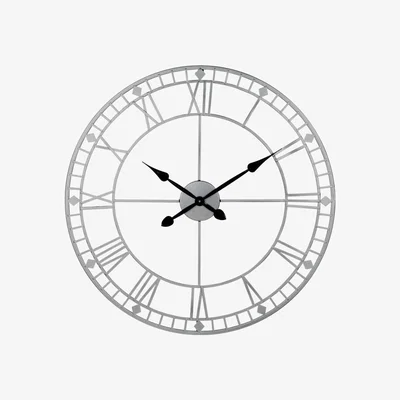 Barker and Stonehouse Silver Metal Clock | Barker & Stonehouse