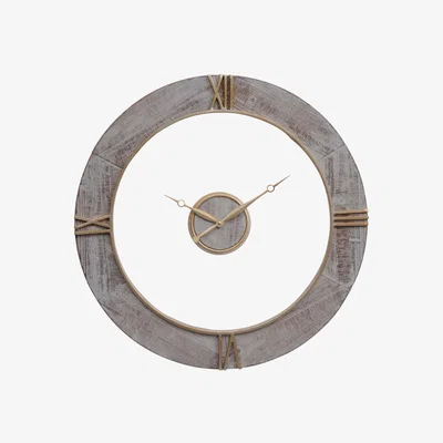 Barker and Stonehouse Grey Floating Roman Numeral Wall Clock Wood | Barker & Stonehouse