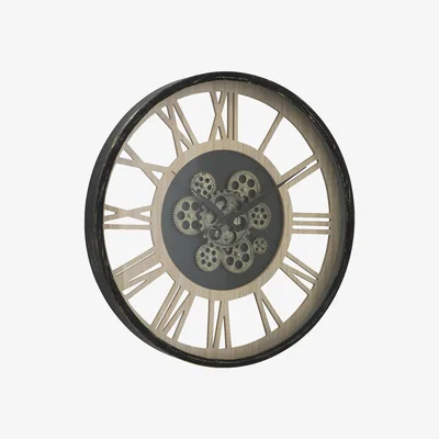 Barker and Stonehouse Numerals Cogs Clock Metal | Barker & Stonehouse