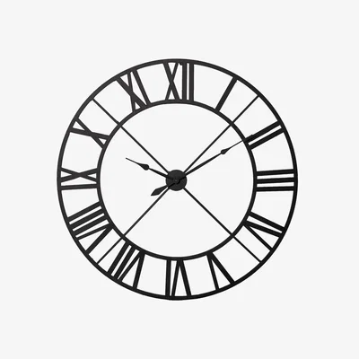 Barker and Stonehouse Black Oversized Wrought Iron Skeleton Wall Clock Metal | Barker & Stonehouse