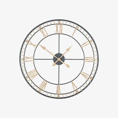 Barker and Stonehouse Black & Gold Clock | Barker & Stonehouse