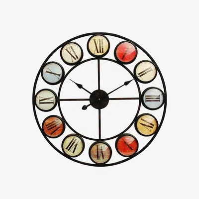 Barker and Stonehouse Smarty Roman Numeral Iron Clock Metal | Barker & Stonehouse