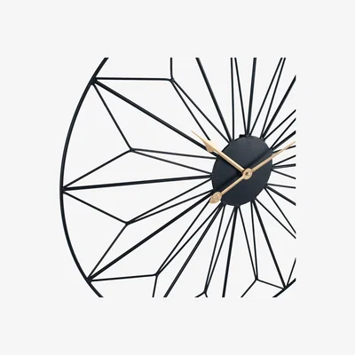 Barker and Stonehouse Black Geo Clock