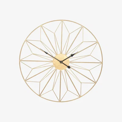 Barker and Stonehouse Ant Gold Geo Round Clock | Barker & Stonehouse