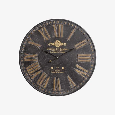 Barker and Stonehouse Antique Bourgeois Roman Numeral Wall Clock, Black