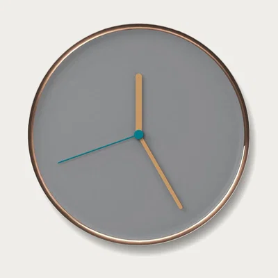 Bombinate.com Copper/Gray Thin Wall Clock