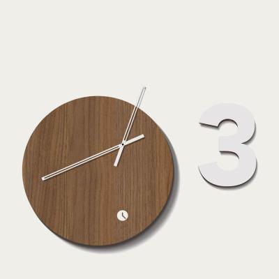Bombinate.com Walnut Wood Finished Globus Three Wall Clock