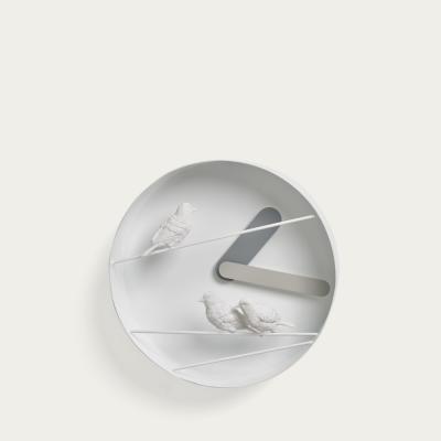Bombinate.com Grey Sparrow Round Clock
