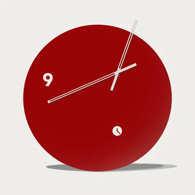 Bombinate.com Garnet Lacquered Finished Slice Table Clock