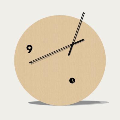 Bombinate.com Beech Wood Finished Slice Table Clock