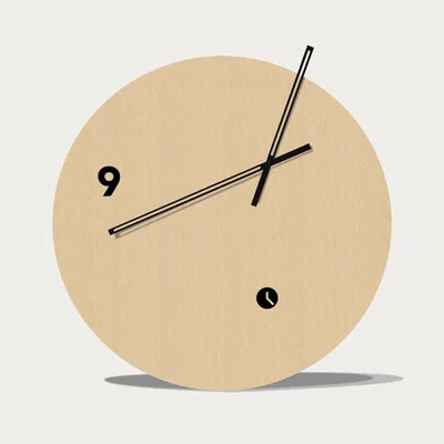 Bombinate.com Beech Wood Finished Slice Table Clock