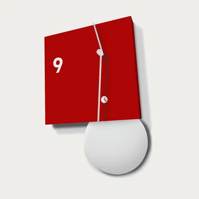 Bombinate.com Garnet Lacquered Finished Area Candy Wall Clock