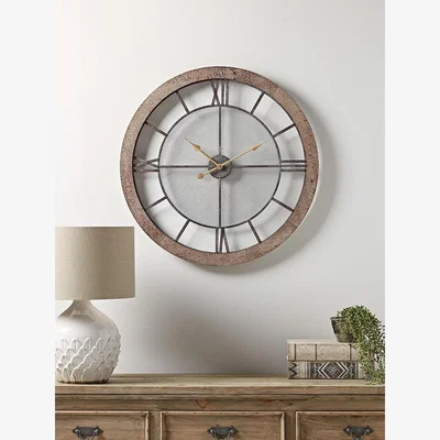 Cox and Cox Mesh & Wood Cut Out Clock