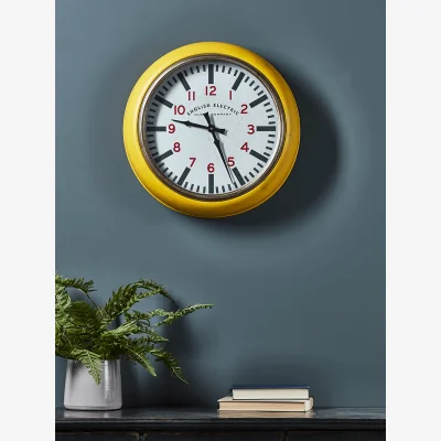 Cox and Cox Yellow Gas Station Style Clock