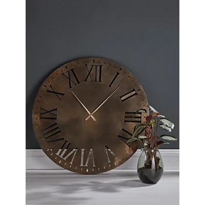 Cox and Cox Oversized Bronze Clock